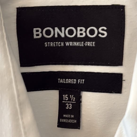 Bonobos White Dobby Jetsetter Stretch Dress Shirt - Picture 4 of 5